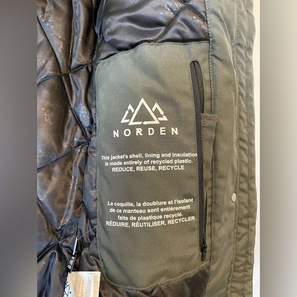 NWOT Norden Mika Oxford Padded Parka Coat Green Women’s - Picture 14 of 16